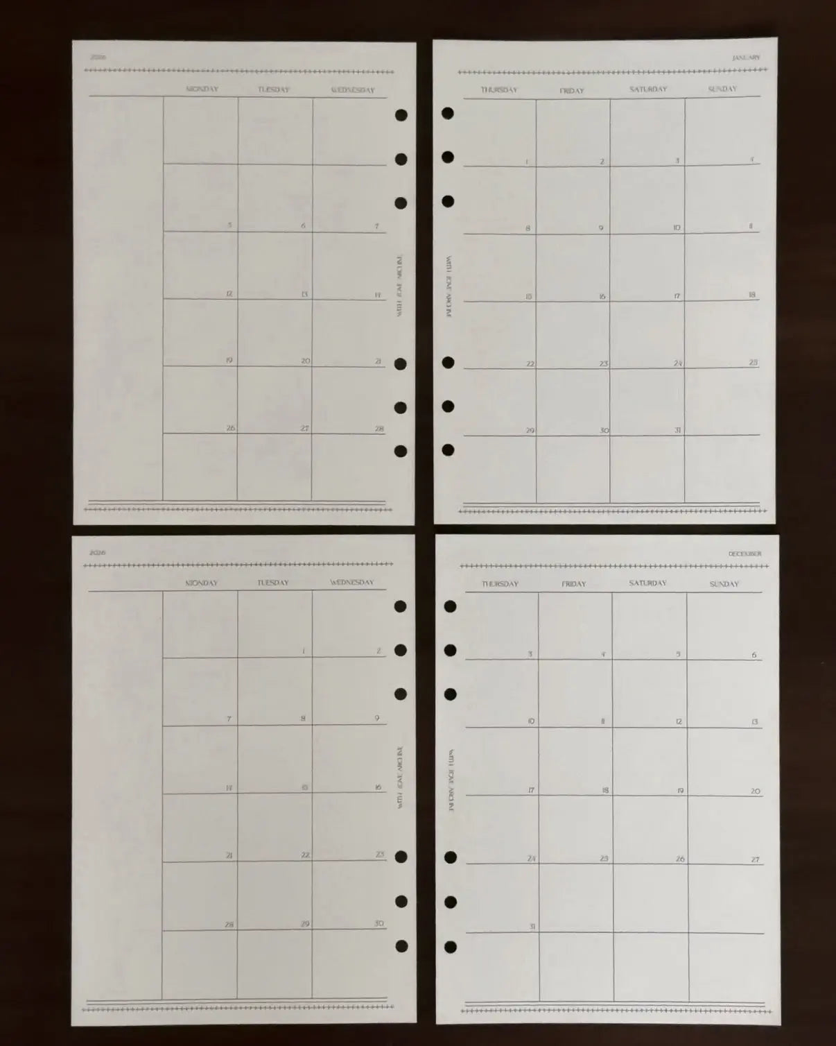 2026 Monthly Insert - With Love Archive