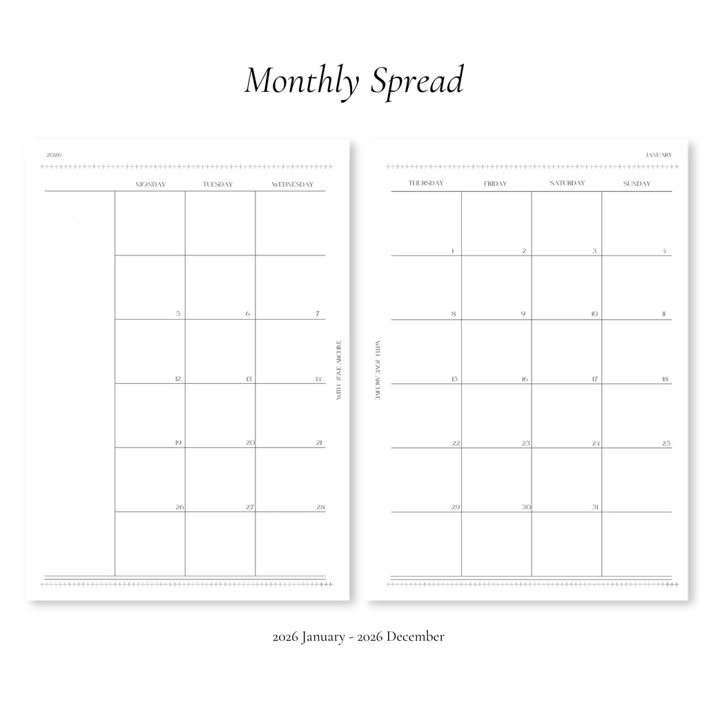 2026 Monthly - With Love Archive