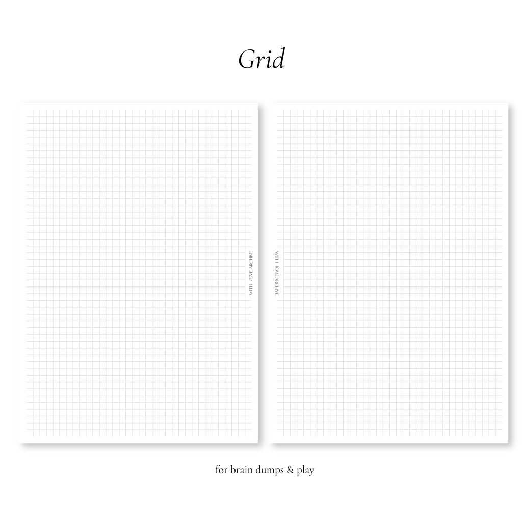 Inventory Collection Inserts (Grid, Blank) - With Love Archive