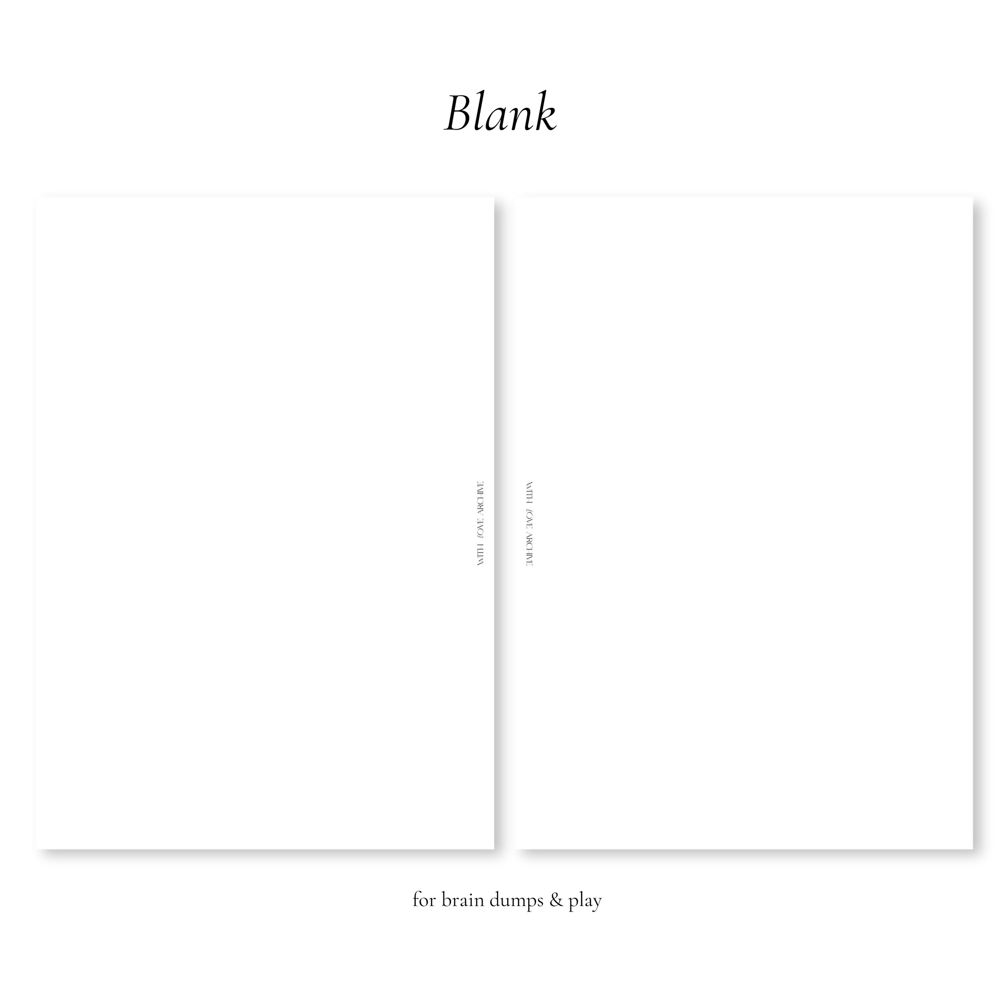 Inventory Collection Inserts (Grid, Blank) - With Love Archive