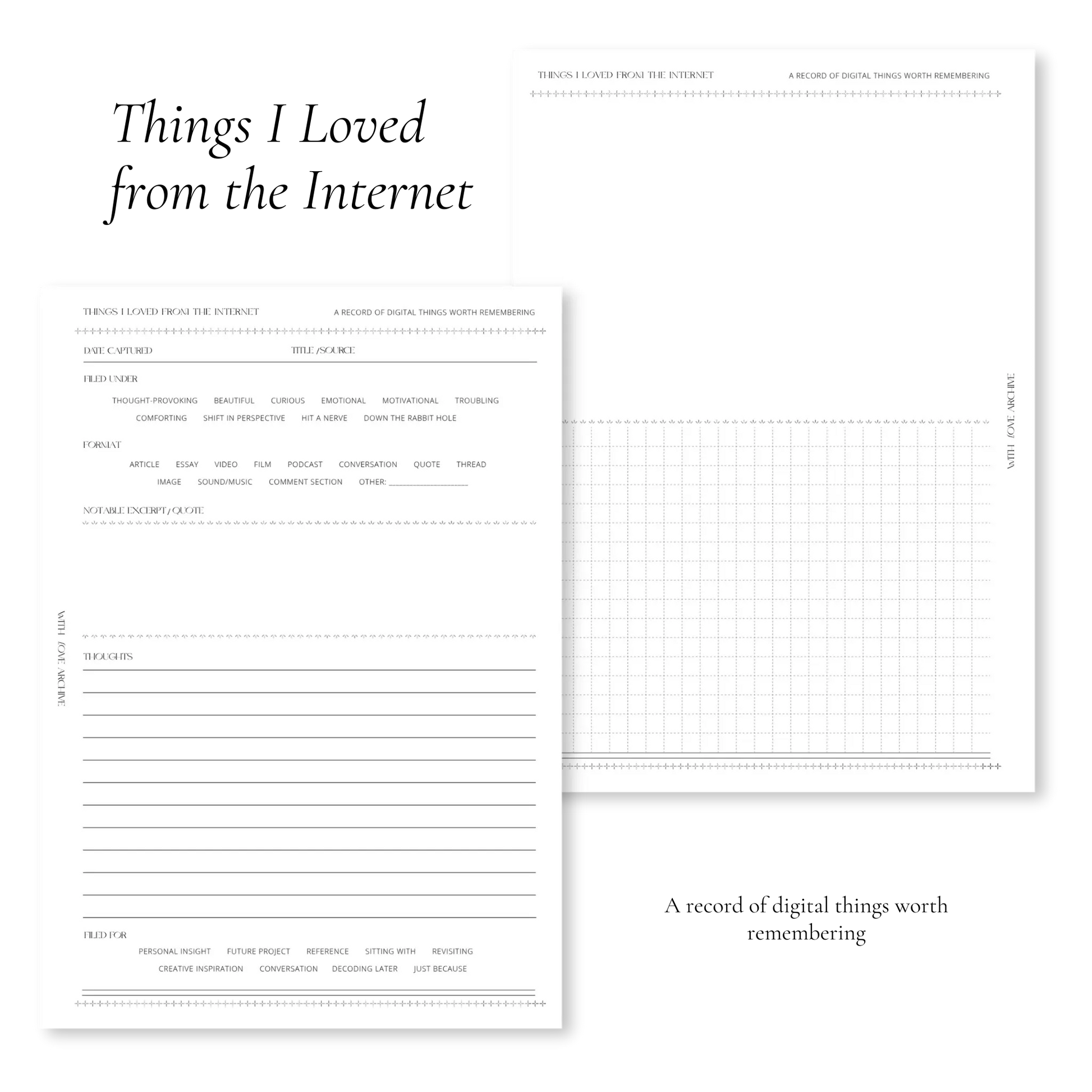 Things I loved on the Internet - With Love Archive