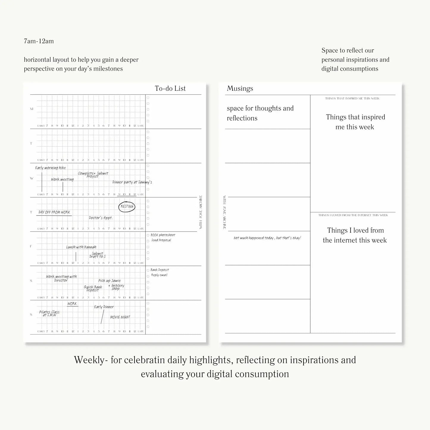Core Inserts (Yearly, Weekly, Monthly) - With Love Archive