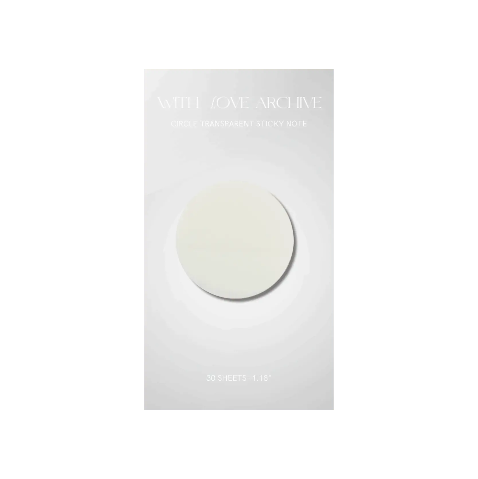 Transparent Sticky Notes - With Love Archive